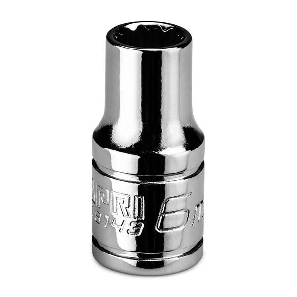 Capri Tools 1/4 in Drive 6 mm 12-Point Metric Shallow Socket CP16143 - main